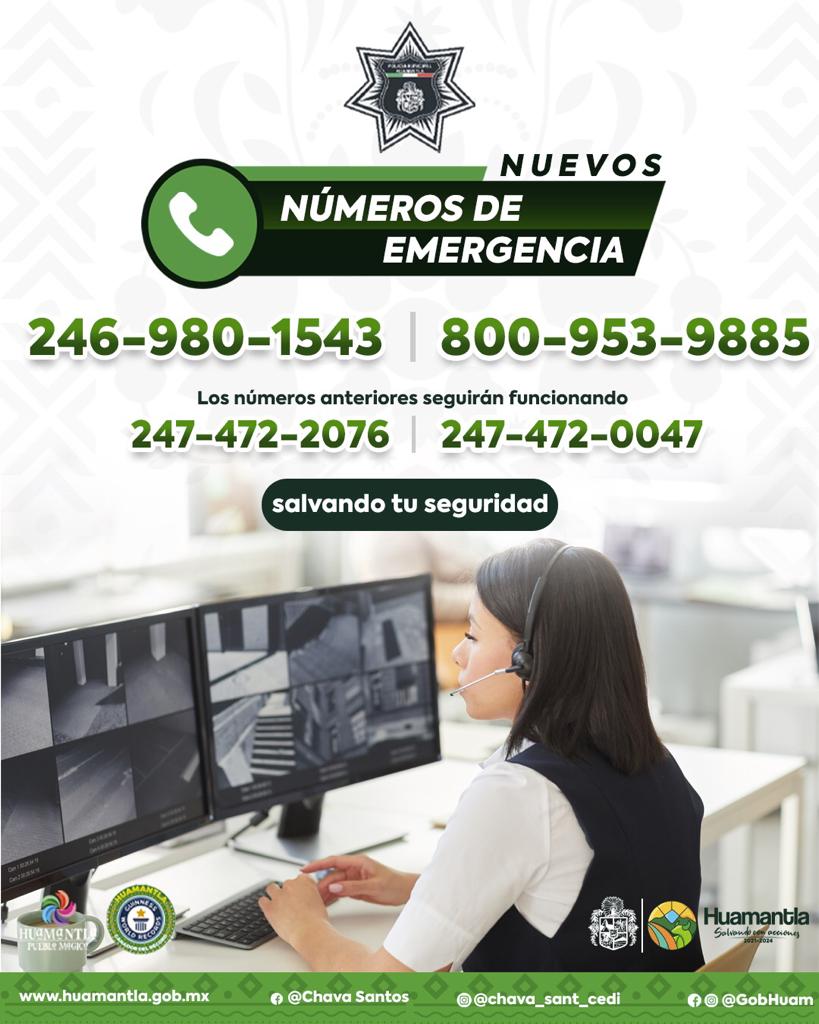 Pone en marcha Ayuntamiento de Huamantla nuevos números de emergencia